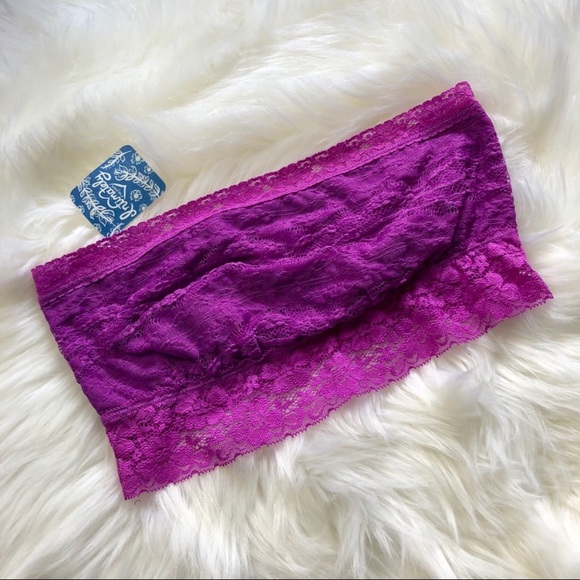 Free People Lace Bandeau Neon Orchid - Picture 2 of 6